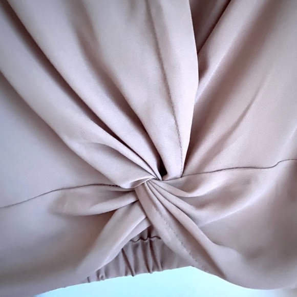 Nude Button Up Blouse - Picture 2 of 3